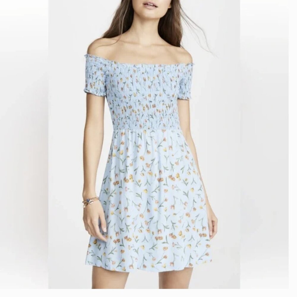 Knot Sisters Baby Blue Bluebell Over the Shoulder Dress